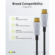 GOOBAY καλώδιο HDMI 2.1 65558 με Ethernet, 8K/60Hz, 48 Gbps, 10m, μαύρο