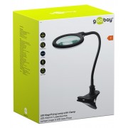 GOOBAY μεγεθυντικός φακός 65577 με κλιπ, LED, 3 διόπτρες 1.75x, μαύρος