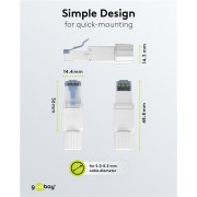 GOOBAY βύσμα RJ45 65941, CAT 6A UTP, tool-free, λευκό