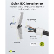 GOOBAY βύσμα RJ45 65941, CAT 6A UTP, tool-free, λευκό