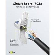 GOOBAY βύσμα RJ45 65941, CAT 6A UTP, tool-free, λευκό