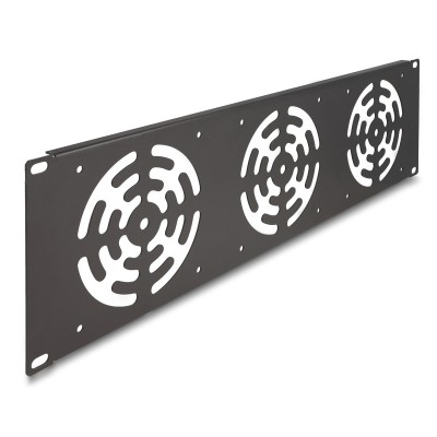 DELOCK κάλυμμα για 3x 120mm ανεμιστήρες 66747 για rack 19"/3U, μεταλλικό, μαύρο