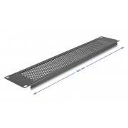 DELOCK κάλυμμα panel 67036 για 19"/2U rack, με αεραγωγούς, μαύρο