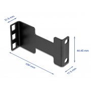 DELOCK αντάπτορας επέκτασης βάθους για rack 67272, έως 10cm, 1U, μαύρο