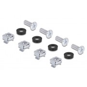 DELOCK σετ βάσεις τοποθέτησης για rack 67281, μαύρο, 2τμχ