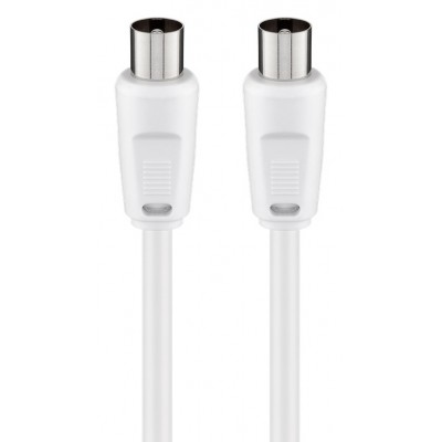 GOOBAY καλώδιο κεραίας αρσενικό 68147, <70dB, CCS, 2.5m, λευκό