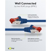 GOOBAY καλώδιο δικτύου 68271, CAT 6 S/FTP, copper, 250MHz, 7.5m, μπλε