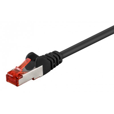 GOOBAY καλώδιο δικτύου 68687, CAT 6 S/FTP, 250MHz, copper, 0.5m, μαύρο