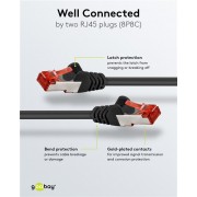 GOOBAY καλώδιο δικτύου 68700, CAT 6 S/FTP, copper, 250MHz, 5m, μαύρο