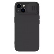 NILLKIN θήκη CamShield Silky Silicone για iPhone 15 Plus, μαύρη
