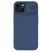 NILLKIN θήκη CamShield Silky Silicone για iPhone 15 Plus, μπλε