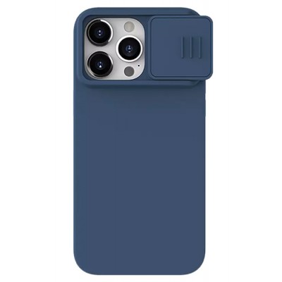 NILLKIN θήκη CamShield Silky Silicone για iPhone 15 Pro Max, μπλε