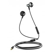 LDNIO earphones με μικρόφωνο HP08, 3.5mm σύνδεση, Φ13mm, 1.2m, γκρι