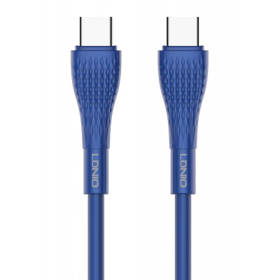 LDNIO καλώδιο USB-C σε USB-C LC672C, 65W PD, 2m, μπλε
