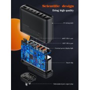 LDNIO σταθμός φόρτισης A6140C, 3x USB-C/3x USB, 140W, PD/QC, GaN, μαύρος