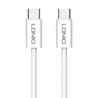 LDNIO καλώδιο USB-C LC901C, 65W PD, 480Mbps, 1m, λευκό