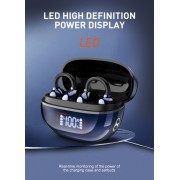 LDNIO earphones με θήκη φόρτισης T09, OWS, Φ10mm, 35/400mAh, μπλε