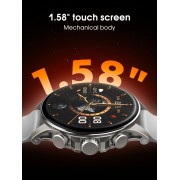 LDNIO smartwatch SW01, heart rate, 1.58" AMOLED, lP68, μαύρο