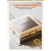 LDNIO φορτιστής τοίχου Q2319 με καλώδιο USB-C, EU/UK/US/AU βύσμα, USB/USB-C, 30W, γκρι