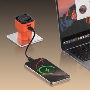 LDNIO φορτιστής τοίχου Q2420 με καλώδιο, USB/USB-C, 45W, universal πρίζα, πορτοκαλί
