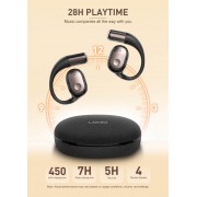 LDNIO earphones με θήκη φόρτισης T11, OWS, Φ15mm, 50/450mAh, μαύρα