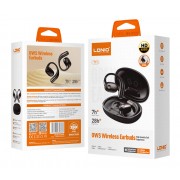 LDNIO earphones με θήκη φόρτισης T11, OWS, Φ15mm, 50/450mAh, μαύρα