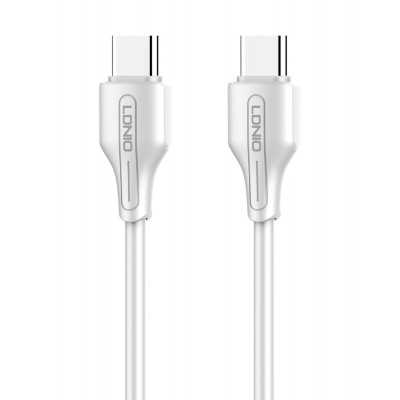 LDNIO καλώδιο USB-C σε USB-C LC122C, 65W PD, 2m, λευκό