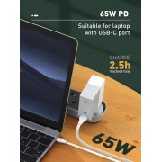 LDNIO καλώδιο USB-C σε USB-C LC131C, 65W PD, 1m, λευκό