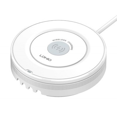 LDNIO σταθμός φόρτισης AW003, USB-C/3x USB/wireless, 32W, PD/QC, λευκός