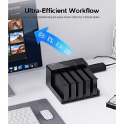 ORICO docking station για 2.5" ή 3.5" SATA HDD/SSD 6558US3-C, 5 θέσεων, 5Gbps, clone function, μαύρο