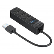 ORICO USB hub TWU32-4A, 4x θυρών, USB 3.0, 5Gbps, USB σύνδεση, μαύρο