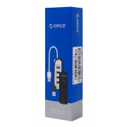 ORICO USB hub TWU32-4A, 4x θυρών, USB 3.0, 5Gbps, USB σύνδεση, μαύρο