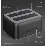 ORICO docking station για 2.5" ή 3.5" SATA HDD/SSD 6829C3-V1, 2 θέσεων, 5Gbps, μαύρο