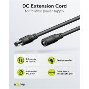 GOOBAY καλώδιο προέκτασης τροφοδοσίας 71401, 5.5x2.5mm, 3m, μαύρο