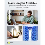 GOOBAY καλώδιο δικτύου 71545, CAT 6 U/UTP, slim, copper, 250MHz, 0.15m, γκρι
