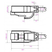 GOOBAY καλώδιο δικτύου 71545, CAT 6 U/UTP, slim, copper, 250MHz, 0.15m, γκρι