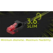 GOOBAY καλώδιο δικτύου 71546, CAT 6 U/UTP, slim, copper, 250MHz, 0.25m, γκρι