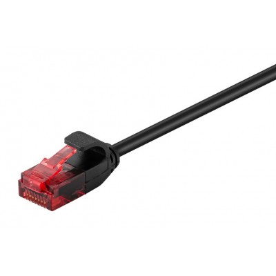 GOOBAY καλώδιο δικτύου 71547, CAT 6 U/UTP, slim, copper, 250MHz, 0.15m, μαύρο