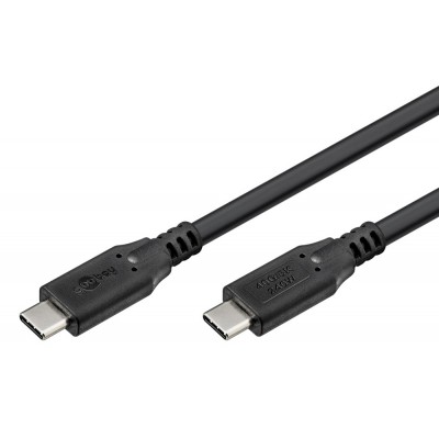 GOOBAY καλώδιο USB-C 74183, USB4, 240W, 40Gbps, 8K/60Hz, 1m, μαύρο