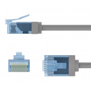 GOOBAY καλώδιο δικτύου 74219, CAT 6A U/UTP, slim, copper, 500MHz, 0.15m, γκρι