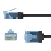 GOOBAY καλώδιο δικτύου 74238, CAT 6A U/UTP, slim, copper, 500MHz, 3m, μαύρο