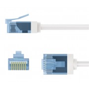 GOOBAY καλώδιο δικτύου 74244, CAT 6A U/UTP, slim, copper, 500MHz, 0.15m, λευκό