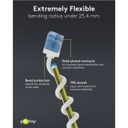 GOOBAY καλώδιο δικτύου 74301, CAT 6A U/UTP, slim, copper, 500MHz, 10m, λευκό