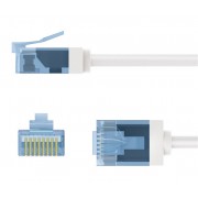 GOOBAY καλώδιο δικτύου 74301, CAT 6A U/UTP, slim, copper, 500MHz, 10m, λευκό
