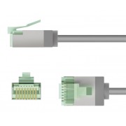 GOOBAY καλώδιο δικτύου 74347, CAT 8.1 U/FTP, slim, copper, 40Gbps, 2m, γκρι