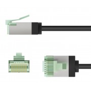 GOOBAY καλώδιο δικτύου 74350, CAT 8.1 U/FTP, slim, copper, 2000MHz, 0.15m, μαύρο