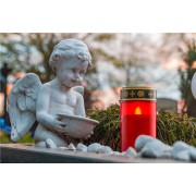 GOOBAY LED φωτιστικό κερί αφιέρωσης 74366, 2400K, IP44, κόκκινο