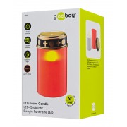 GOOBAY LED φωτιστικό κερί αφιέρωσης 74366, 2400K, IP44, κόκκινο