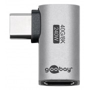 GOOBAY αντάπτορας USB-C 74441, γωνιακός 90°, USB4, 240W, 40Gbps, 8K, γκρι