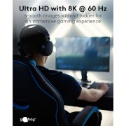 GOOBAY καλώδιο DisplayPort 74777, VESA Certified, 8K/60Hz, 32.4 Gbps, 1m, μαύρο